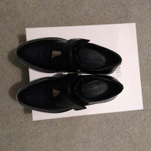 Vince wren leather loafer black 6.5